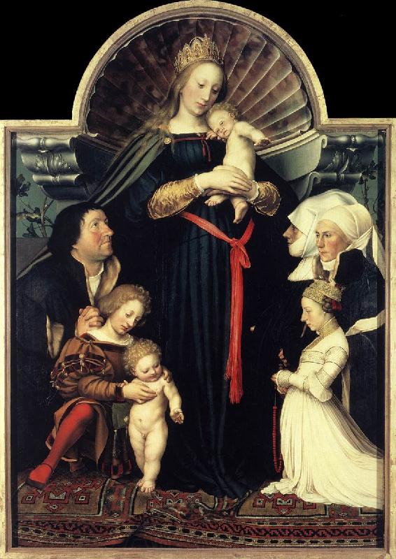HOLBEIN, Hans the Younger Darmstadt Madonna sg France oil painting art